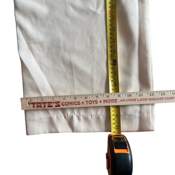 Christian Lacroix Women’s Cream Wide Leg Pants Size M Elastic Waist Lined - Picture 4 of 12